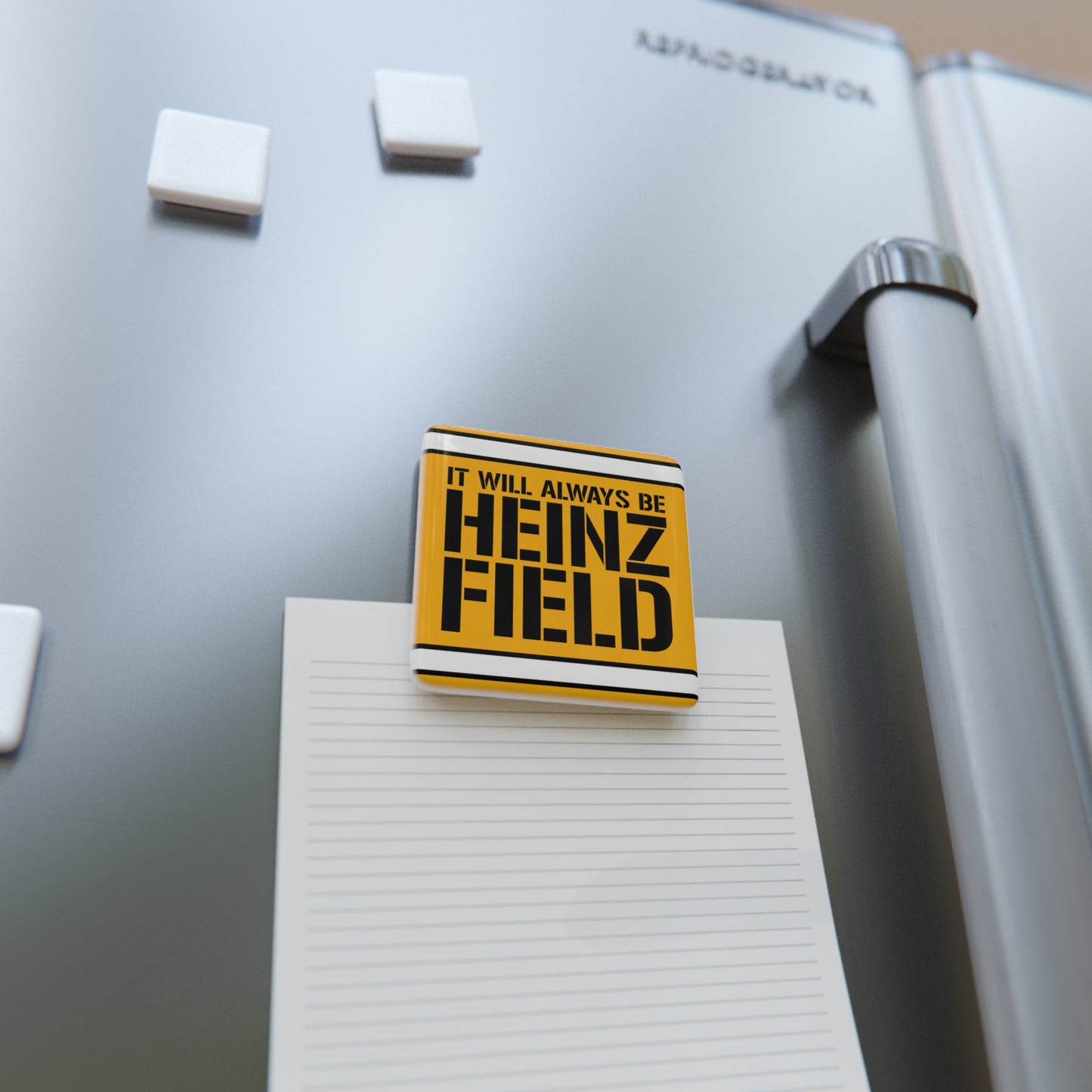 It Will Always Be Heinz Field 2x2 Porcelain Refrigerator Magnet | Pittsburgh Football Magnet | Yinzer Stadium Name Fridge Magnet