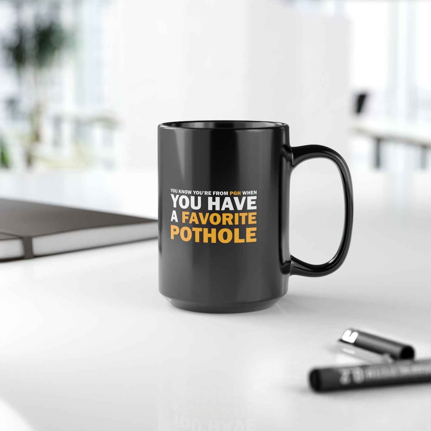Favorite Pothole 15oz Coffee Mug | Funny Yinzer Coffee Cup