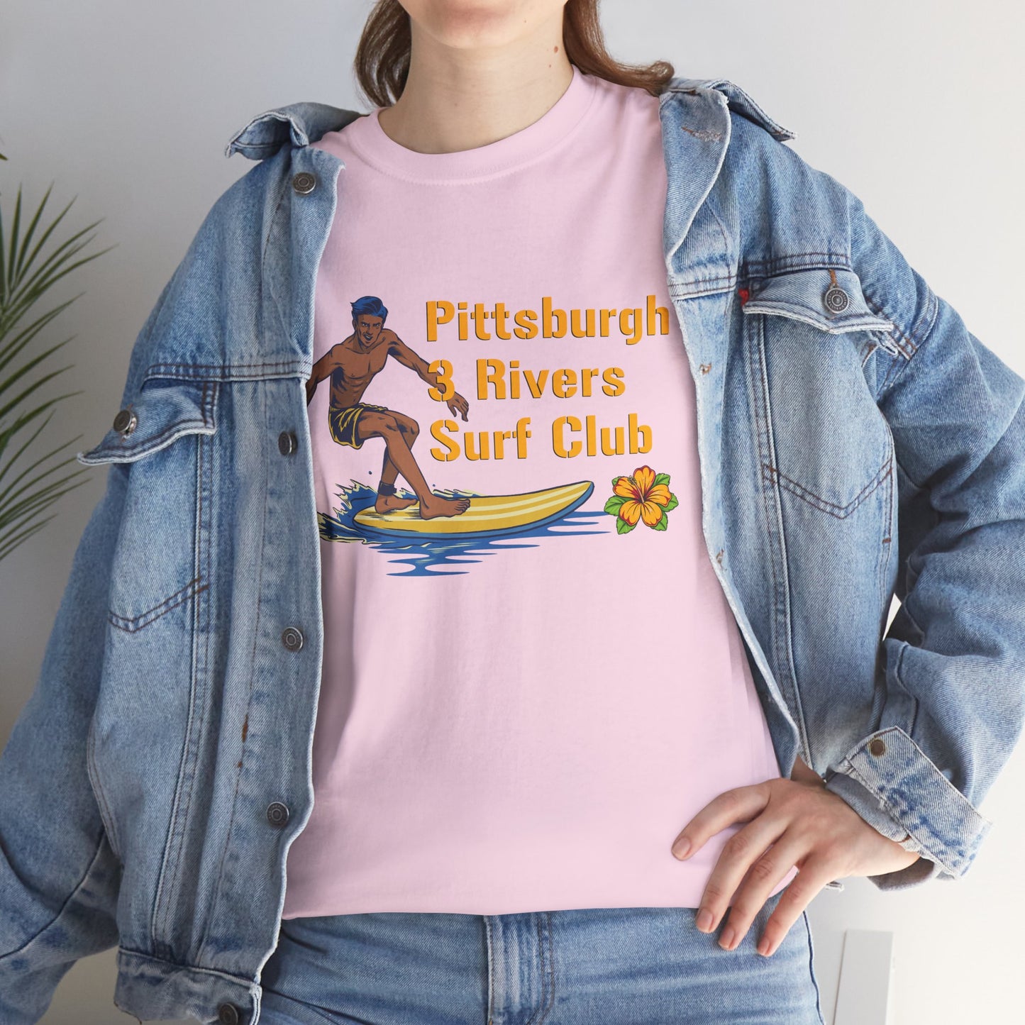 3 Rivers Surf Club T-Shirt | Pittsburgh Parody Surf Tee | Yinzer River Life Shirt | Steel City Humor Graphic Tee | PGH Gift