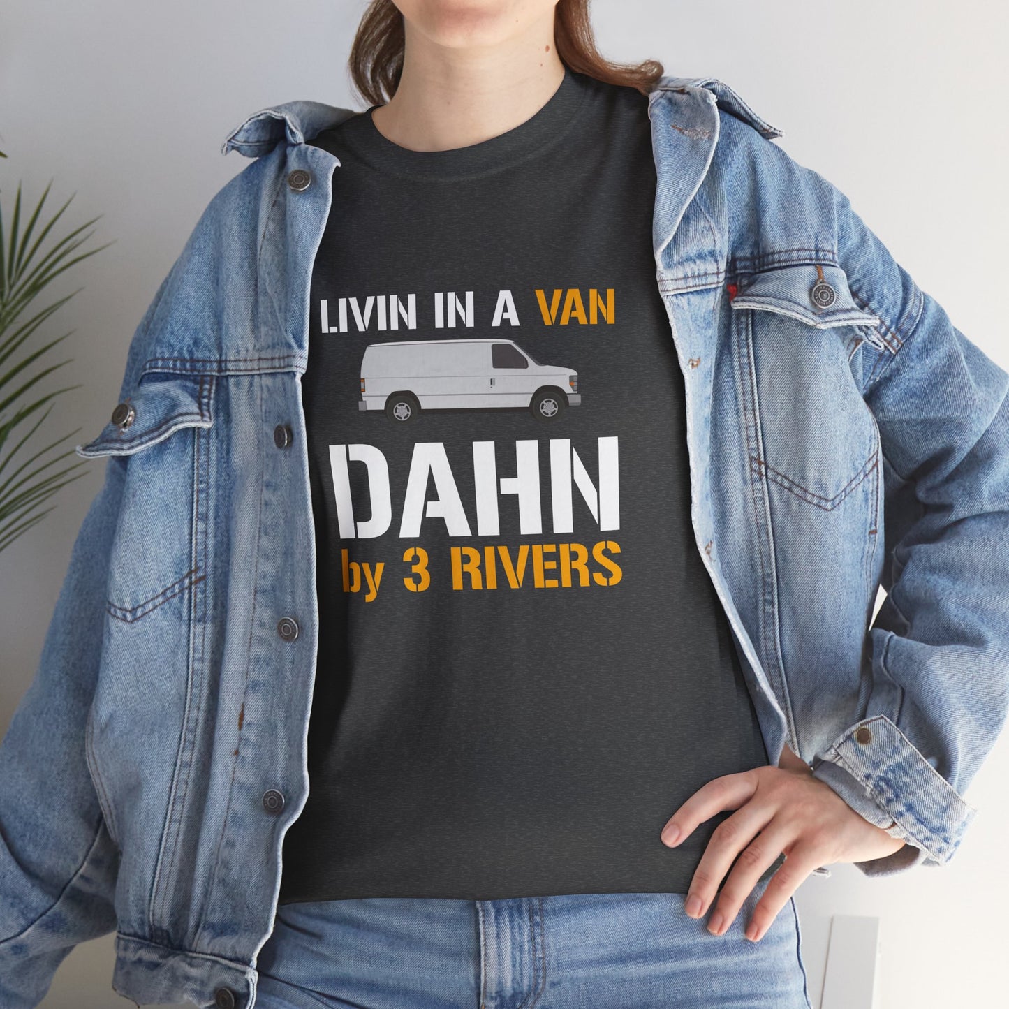 Livin in a Van Down by 3 Rivers Shirt | Pittsburgh 3 Rivers Tee | Funny Yinzer SNL-Inspired Humor