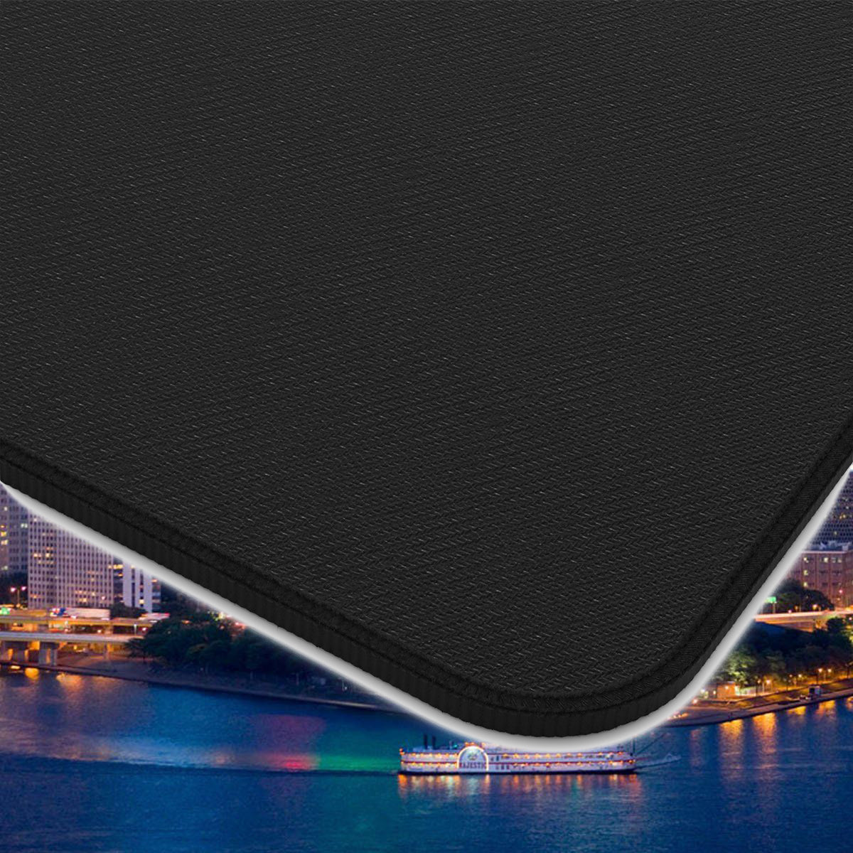 YINZ Desk Mat, Pittsburgh Desk Pad, Yinzer Office Decor, Pittsburgh Gift, Black and Gold Desk Accessory, Western PA Mouse Pad