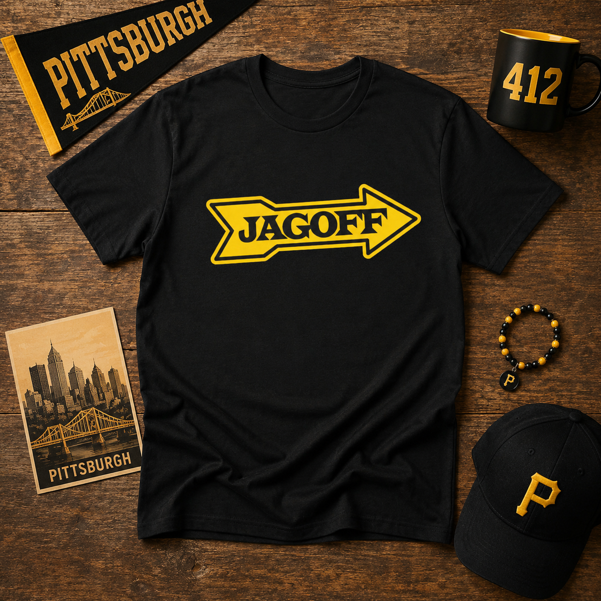 Jagoff Kennywood Sign Parody T-Shirt | Pittsburghese Yinzer Shirt | Funny Pittsburgh Tee | Steel City Humor | Jagoff Gift