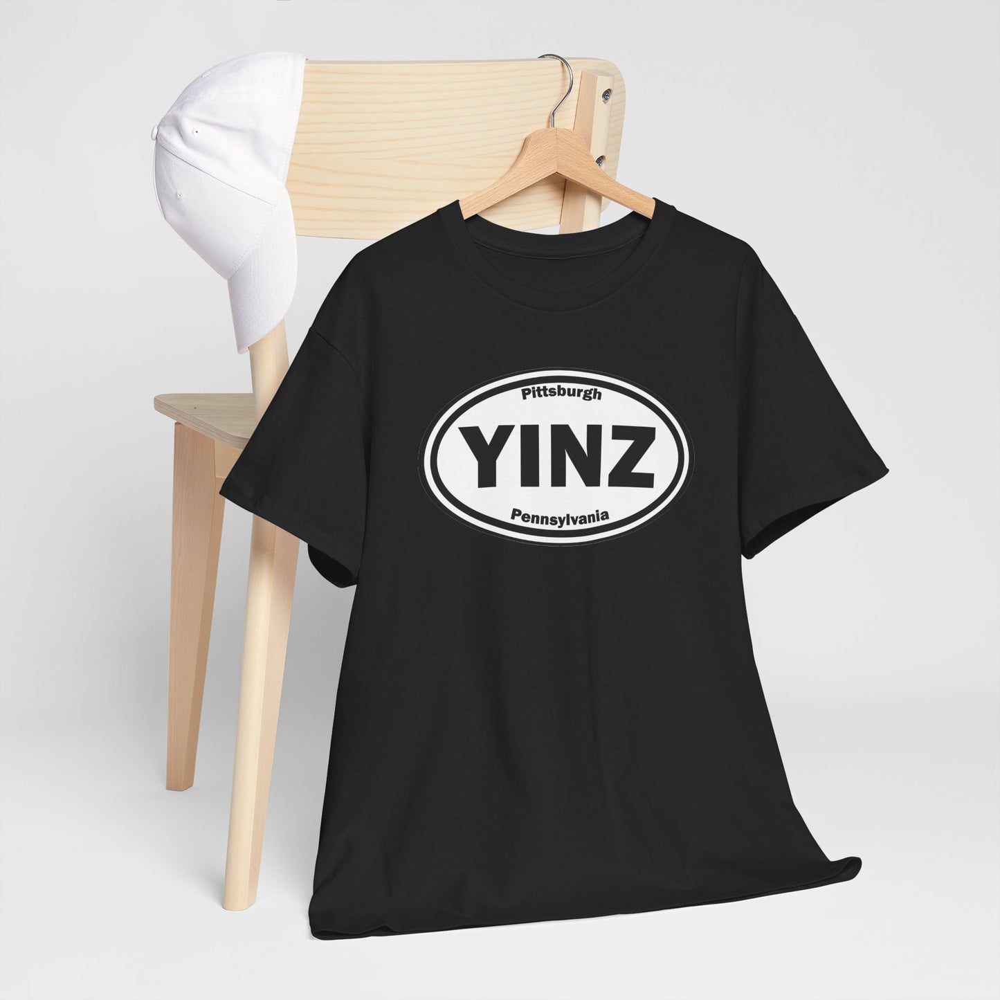YINZ T-Shirt Pittsburghese Oval Front Graphic | Yinzer Shirt | Steel City Tee | Pittsburgh Pride | Pennsylvania Gift