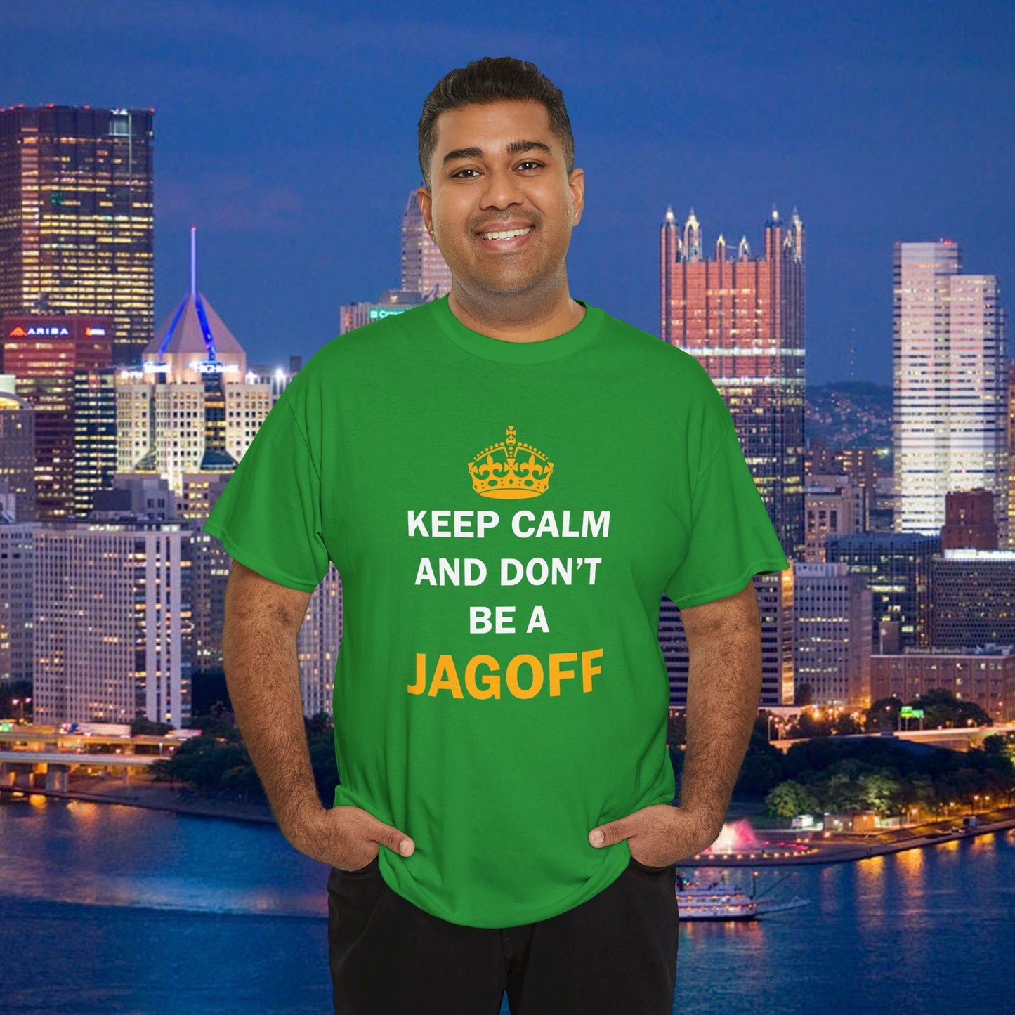 Keep Calm and Dont Be a Jagoff T-Shirt | Funny Pittsburghese Shirt | Yinzer Humor PGH Tee | Pittsburgh Gift