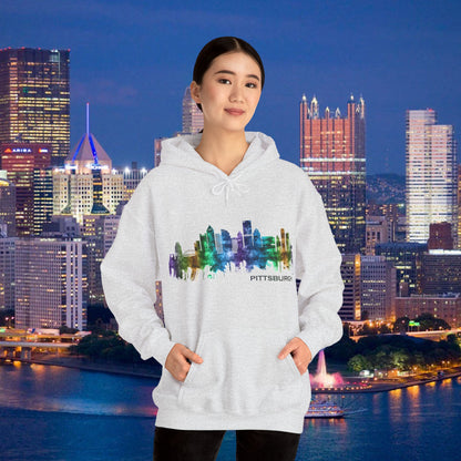 Pittsburgh Skyline Hoodie Stylized Steel City Graphic | PGH Pullover Sweatshirt | Pittsburgh Pride | Pennsylvania Gift