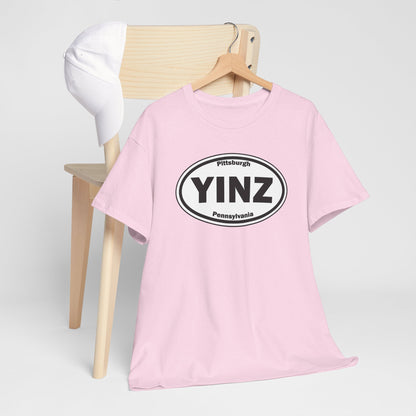 YINZ T-Shirt Pittsburghese Oval Front Graphic | Yinzer Shirt | Steel City Tee | Pittsburgh Pride | Pennsylvania Gift