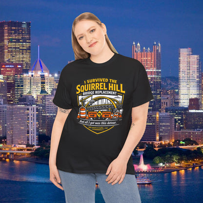 I Survived the Squirrel Hill Bridge Replacement Shirt, Funny Pittsburgh Traffic T-Shirt, Yinzer Detour Tee, Pittsburgh Roadwork Gift