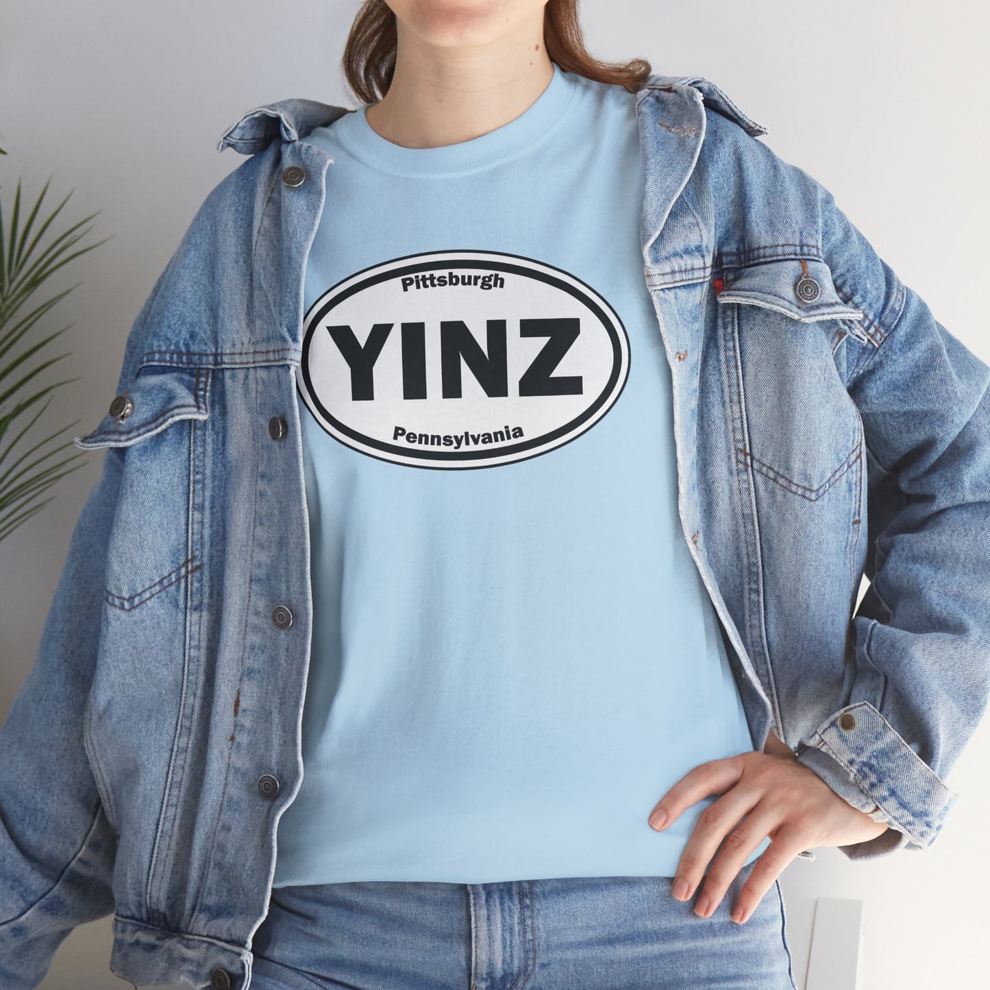 YINZ T-Shirt Pittsburghese Oval Front Graphic | Yinzer Shirt | Steel City Tee | Pittsburgh Pride | Pennsylvania Gift