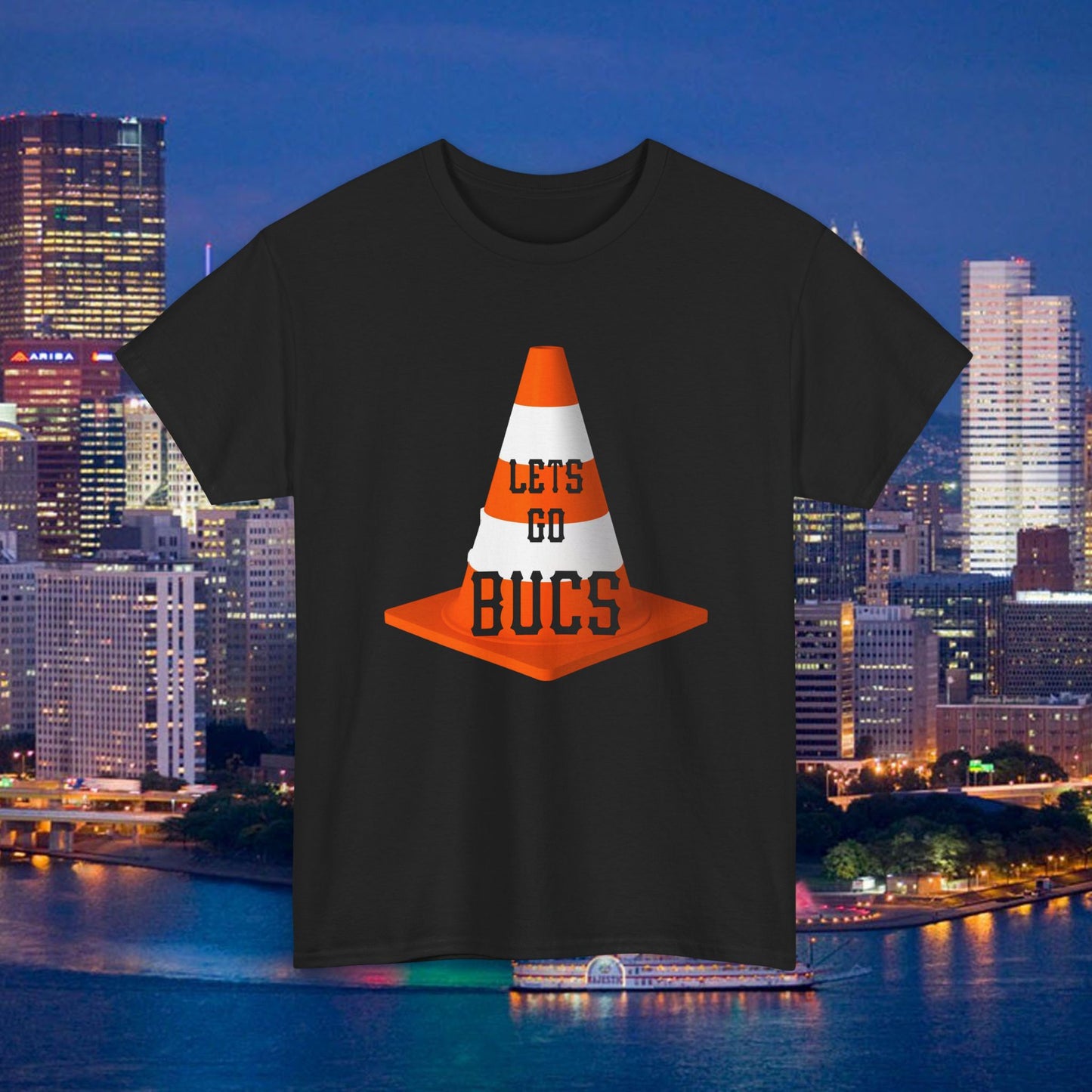 Lets Go Bucs Traffic Cone Shirt, Pittsburgh Pirates Fan Tee, Lucky Cone Baseball Shirt, Pittsburgh Baseball Graphic T Shirt