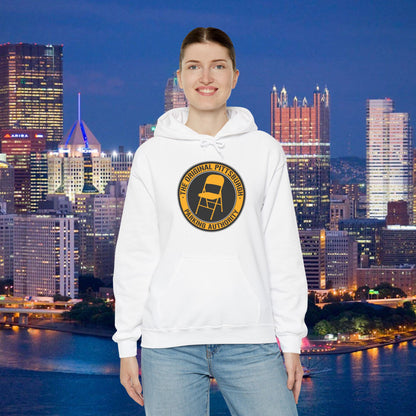 Pittsburgh Parking Chair Hoodie Original Pittsburgh Parking Authority Emblem | Funny Yinzer Pullover | Steel City Gift