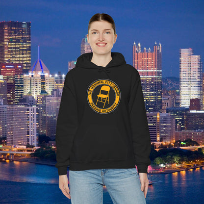 Pittsburgh Parking Chair Hoodie Original Pittsburgh Parking Authority Emblem | Funny Yinzer Pullover | Steel City Gift