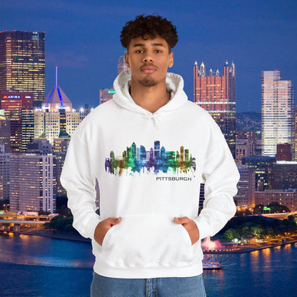 Pittsburgh Skyline Hoodie Stylized Steel City Graphic | PGH Pullover Sweatshirt | Pittsburgh Pride | Pennsylvania Gift