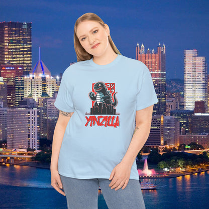 YINZILLA T-Shirt  Giant Lizard & Pittsburgh Skyline Silhouette Funny Yinzer PGH Monster Tee