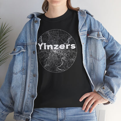 Yinzers Pittsburgh Rivers Map T-Shirt | 3 Rivers Graphic Tee | Yinzer Pride PGH Shirt | Steel City Map Shirt