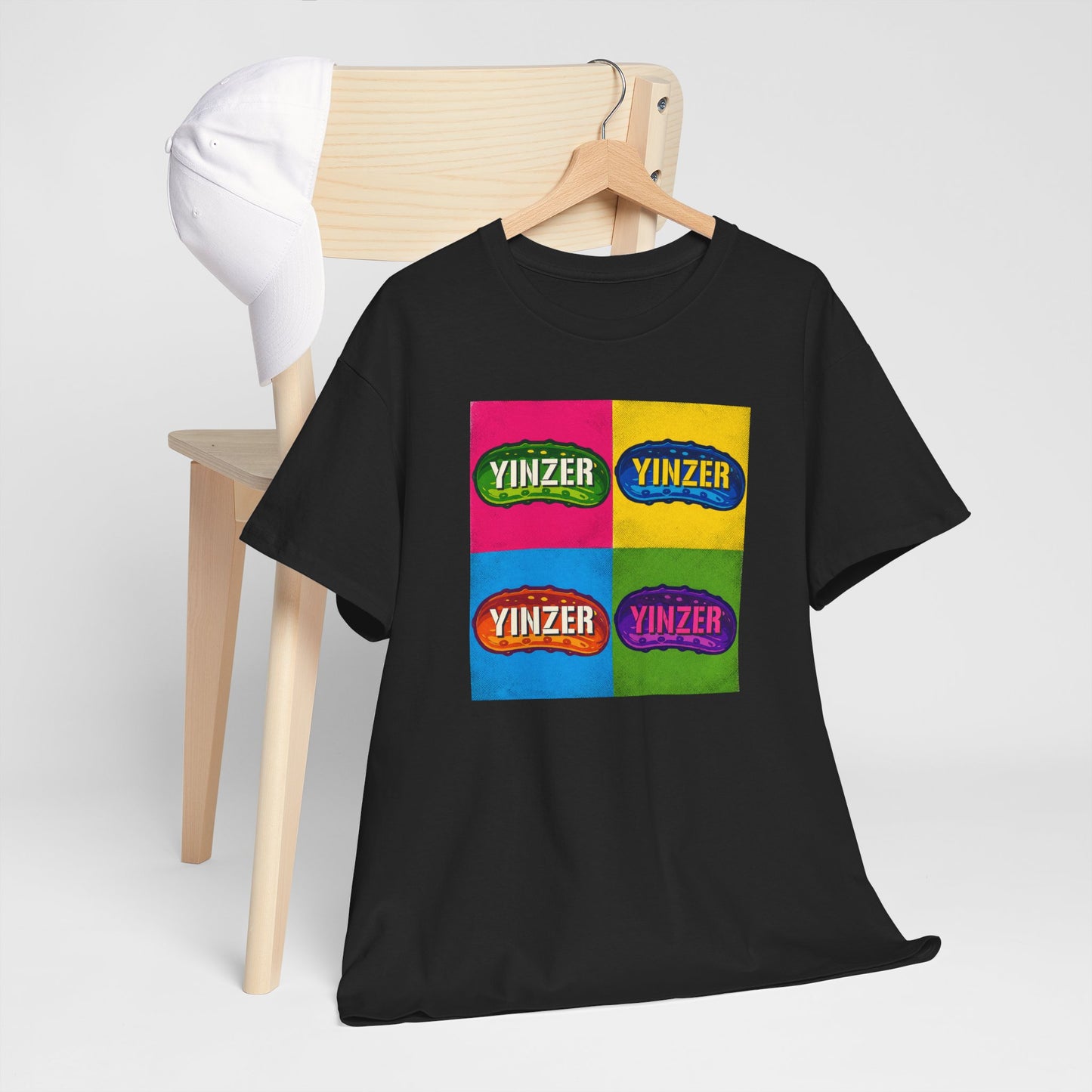 Yinzer Pickle Pop Art T-Shirt, Pittsburgh Pickle Fest Shirt, Funny Yinzer Tee, Screen Print Style Pickle Graphic Shirt