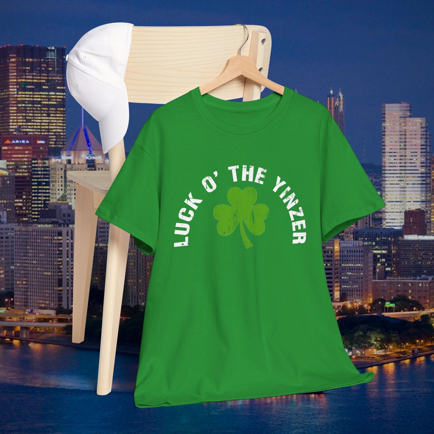 Luck O The Yinzer T-Shirt Shamrock Pittsburghese Tee | Funny St. Patricks Day Shirt | Pittsburgh Irish Gift | Yinzer Tee
