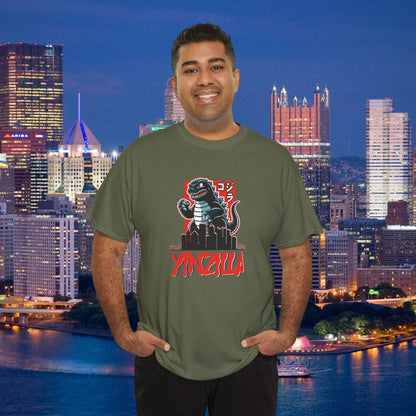YINZILLA T-Shirt  Giant Lizard & Pittsburgh Skyline Silhouette Funny Yinzer PGH Monster Tee