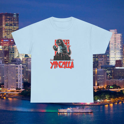 YINZILLA T-Shirt  Giant Lizard & Pittsburgh Skyline Silhouette Funny Yinzer PGH Monster Tee