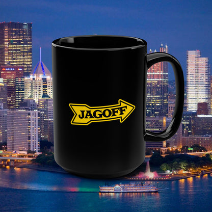 Jagoff Kennywood Sign Parody Mug 15oz | Black Coffee Mug | Funny Pittsburghese Cup | Yinzer Gift | Steel City Humor