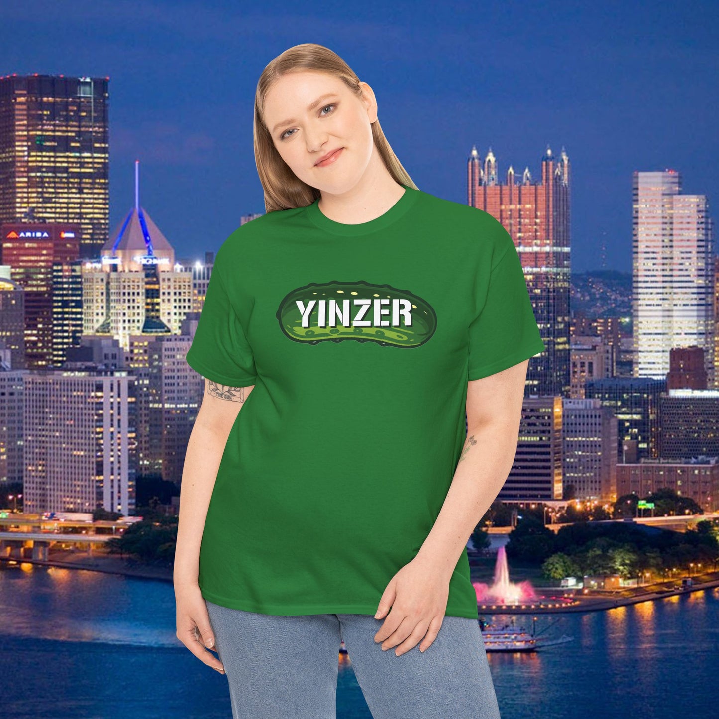 YINZER Pickle Shirt | Pittsburghese Pickle Graphic Tee | Funny PGH Pride Gift | Steel City Humor