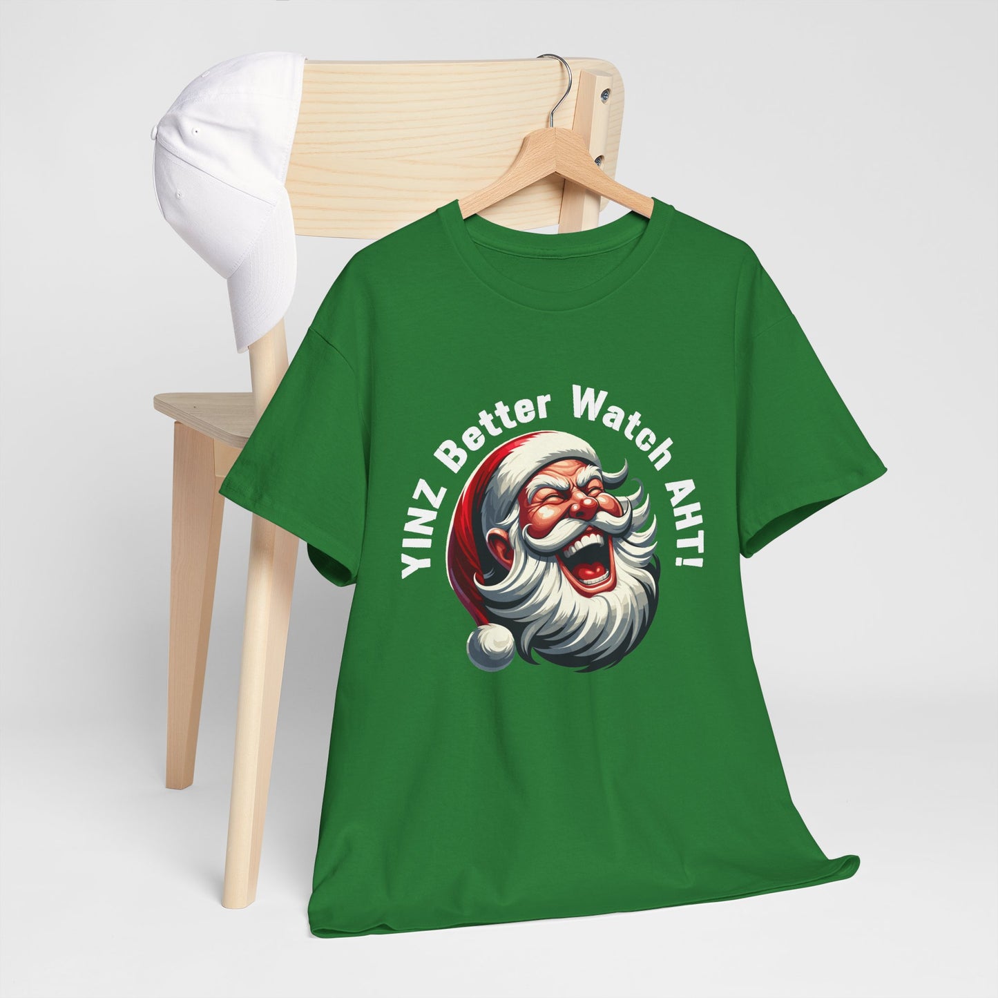 Yinz Better Watch Aht T-Shirt, Funny Pittsburgh Christmas Shirt, Santa Yinzer Tee, Pittsburghese Holiday Gift