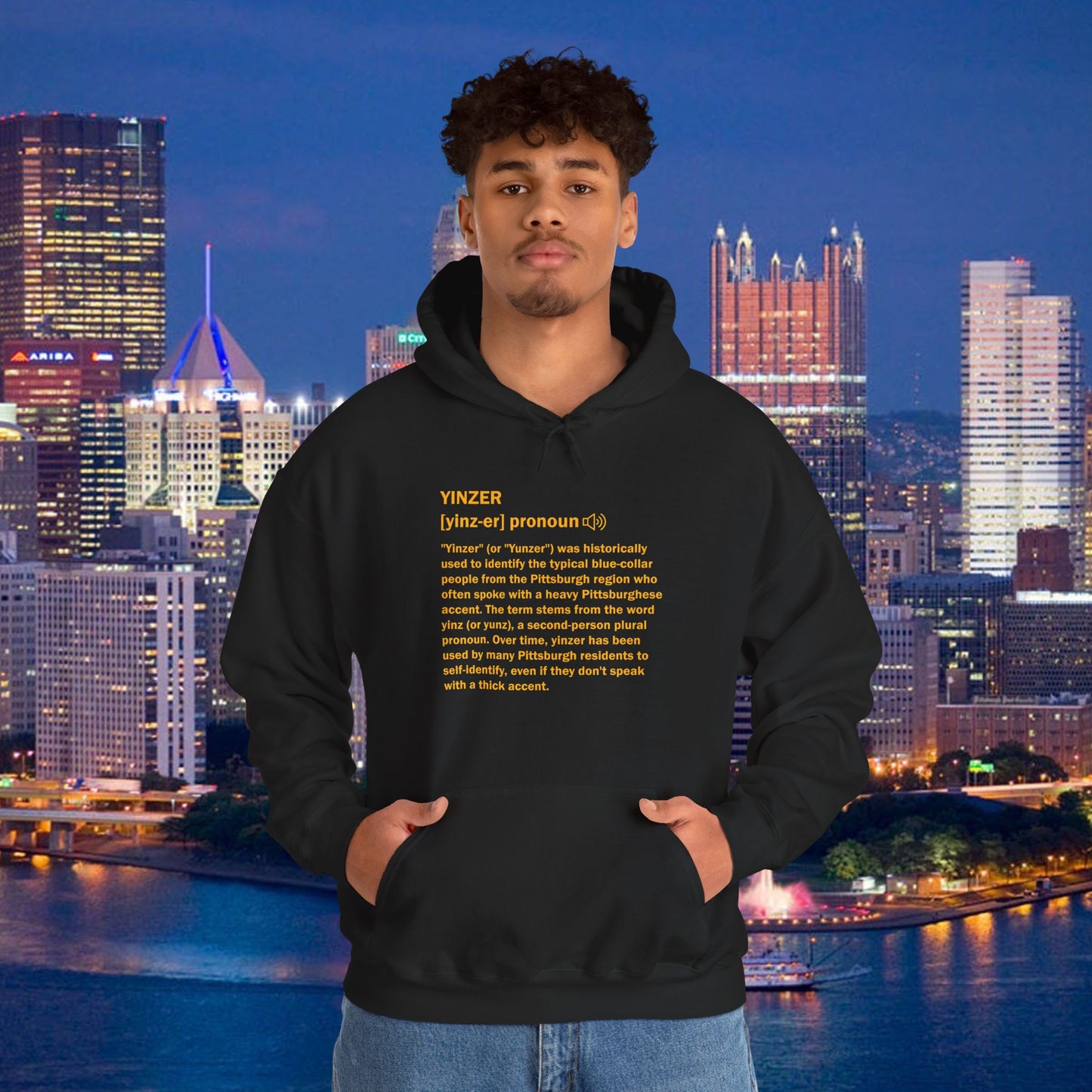 Yinzer Definition Hoodie | Pittsburghese Slang Sweatshirt | PGH Steel City Pullover | Yinzer Pride Hoodie | Funny Pittsburgh Gift