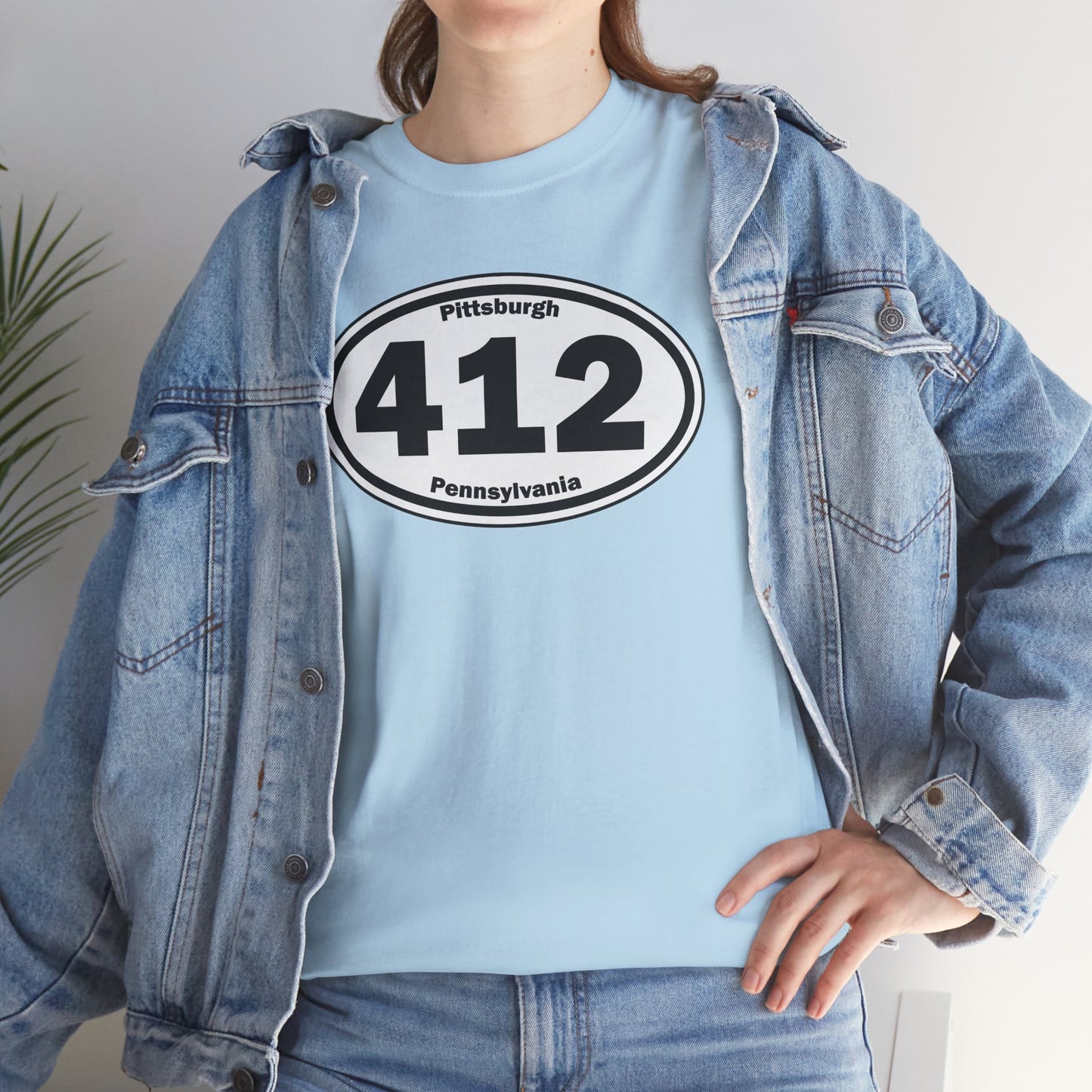 412 Pittsburgh T-Shirt Area Code Tee with Oval Design | Steel City Shirt | Pittsburgh Pride Gift | PA Graphic Tee