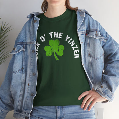 Luck O The Yinzer T-Shirt Shamrock Pittsburghese Tee | Funny St. Patricks Day Shirt | Pittsburgh Irish Gift | Yinzer Tee