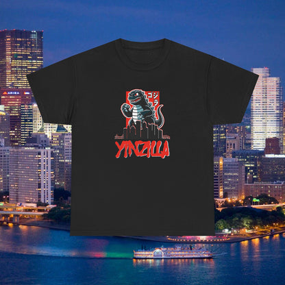 YINZILLA T-Shirt  Giant Lizard & Pittsburgh Skyline Silhouette Funny Yinzer PGH Monster Tee