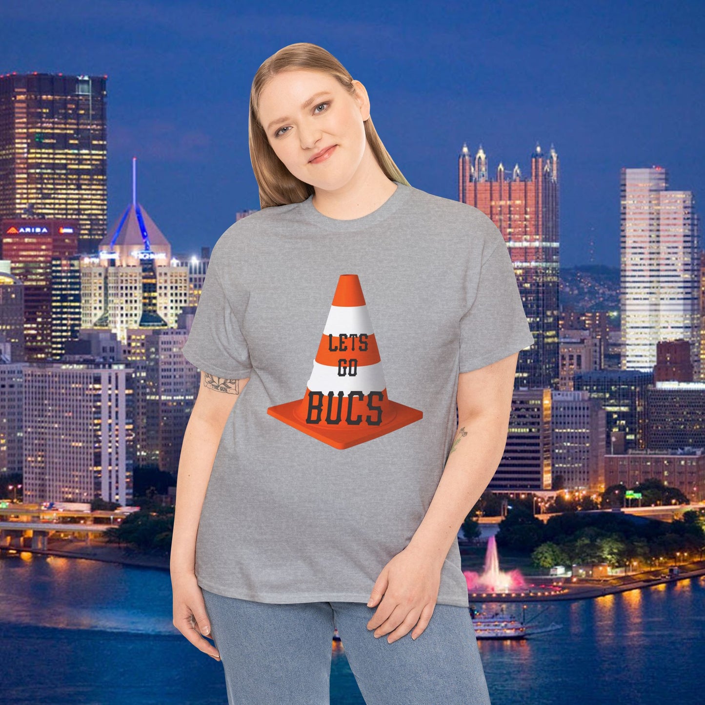 Lets Go Bucs Traffic Cone Shirt, Pittsburgh Pirates Fan Tee, Lucky Cone Baseball Shirt, Pittsburgh Baseball Graphic T Shirt