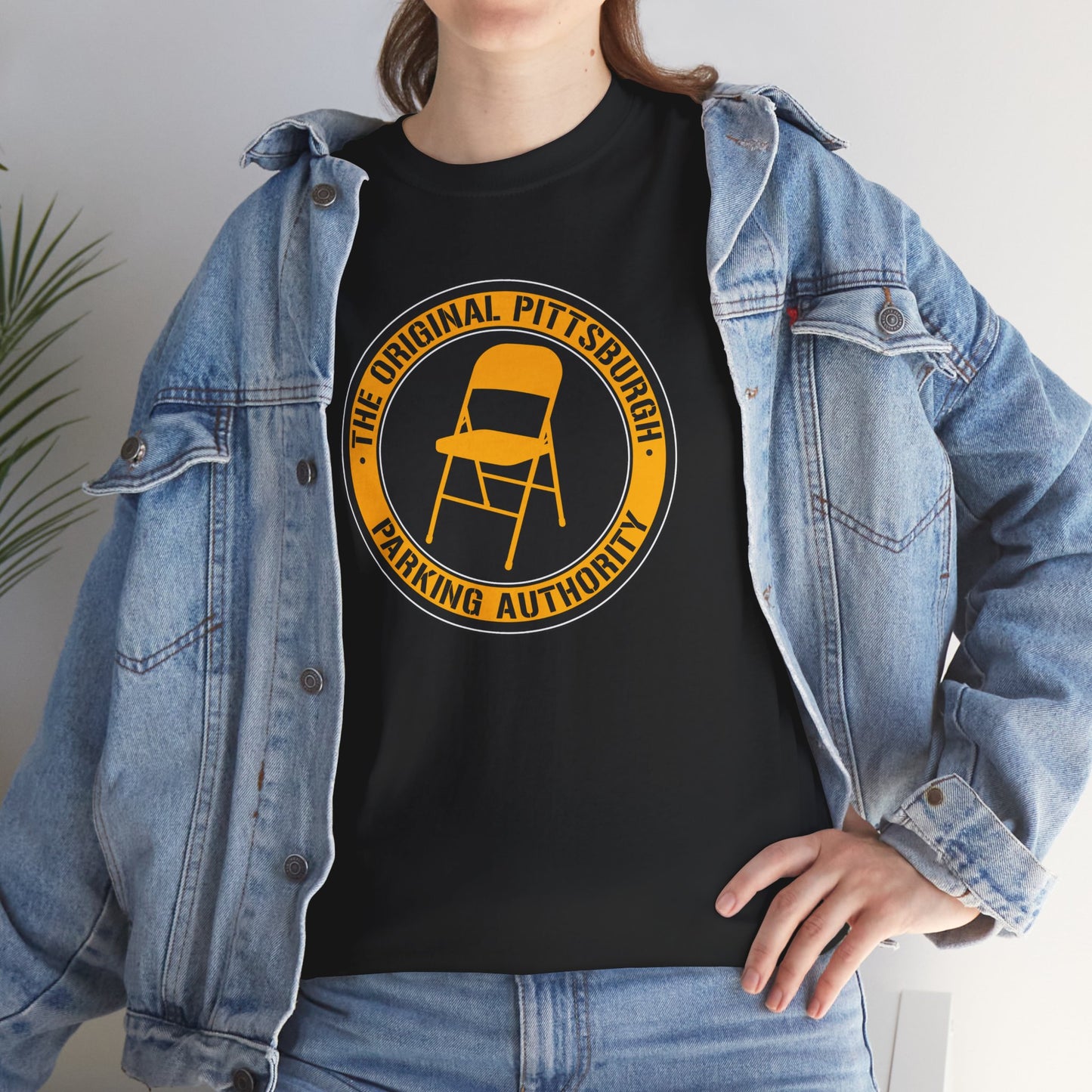 Original Pittsburgh Parking Authority T-Shirt | Folding Chair Parking Spot Saver | Pittsburgh Humor Jagoff Yinzer PGH Tee