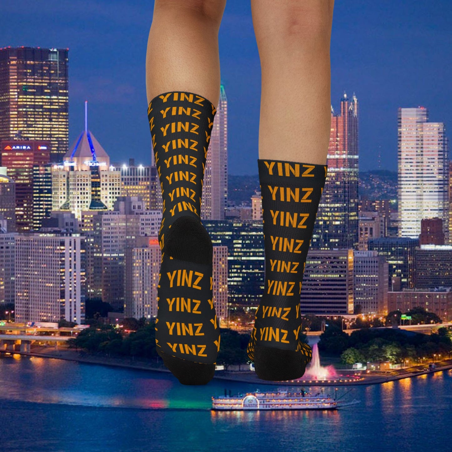 YINZ Socks Pittsburghese Socks | Yinzer Gift | Pittsburgh Socks | Funny Steel City Socks | Unisex Crew Socks