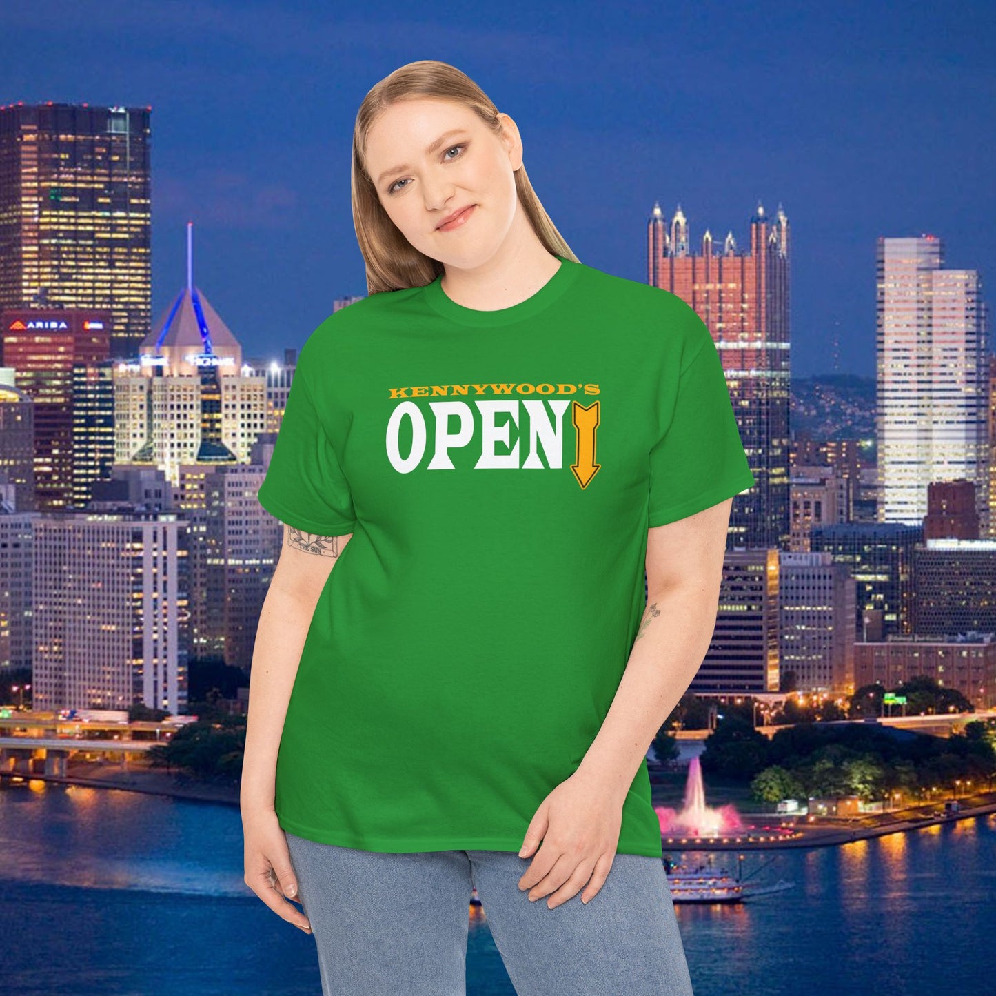 Kennywoods Open Shirt | Funny Pittsburghese Tee | Yinzer Slang Zippers Down Joke | Pittsburgh Humor