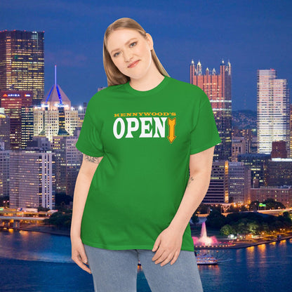 Kennywoods Open Shirt | Funny Pittsburghese Tee | Yinzer Slang Zippers Down Joke | Pittsburgh Humor