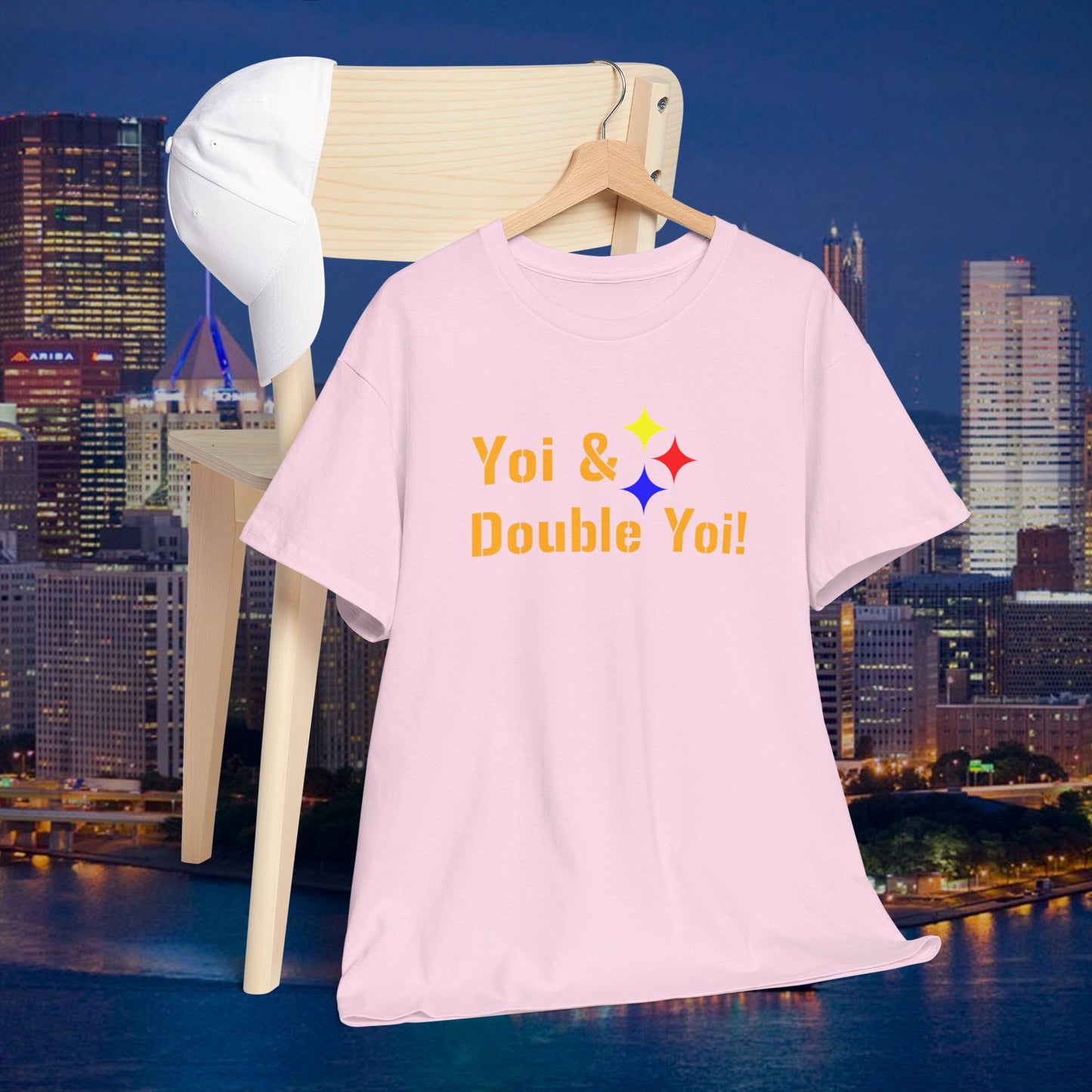 Yoi and Double Yoi! Pittsburghese T-Shirt | Vintage Steelers Fan Saying | Yinzer Sports Call Tee | Pittsburgh Football Humor Shirt