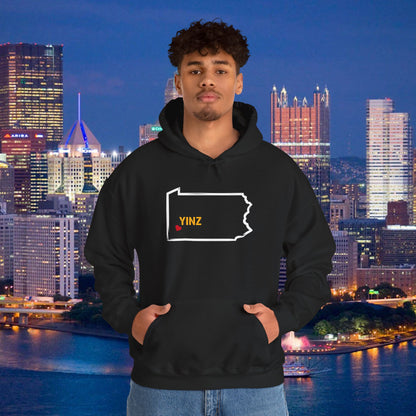 Pittsburgh Yinz Hoodie, Pennsylvania Map Sweatshirt, Yinzer Gift Hoodie, PA State Hoodie, Steel City Sweatshirt