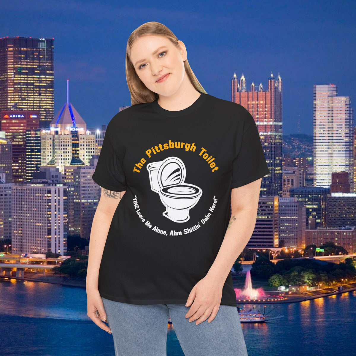 Pittsburgh Toilet T-Shirt, Funny Yinzer Shirt, Pittsburghese Tee, Burgh Bathroom Humor