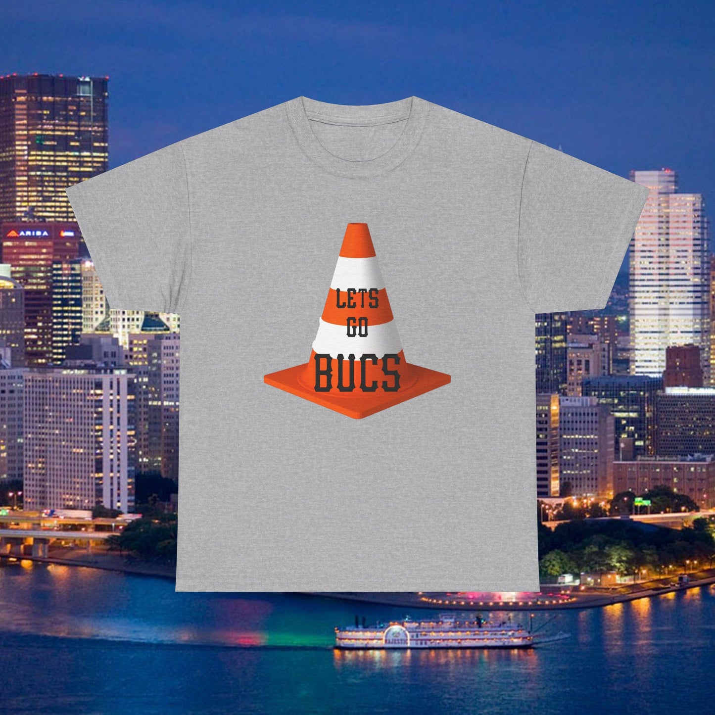 Lets Go Bucs Traffic Cone Shirt, Pittsburgh Pirates Fan Tee, Lucky Cone Baseball Shirt, Pittsburgh Baseball Graphic T Shirt