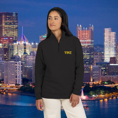 YINZ 1/4 Zip Pullover Embroidered Pittsburghese Left Chest | Pittsburgh Quarter Zip | Yinzer Gift | Steel City Top