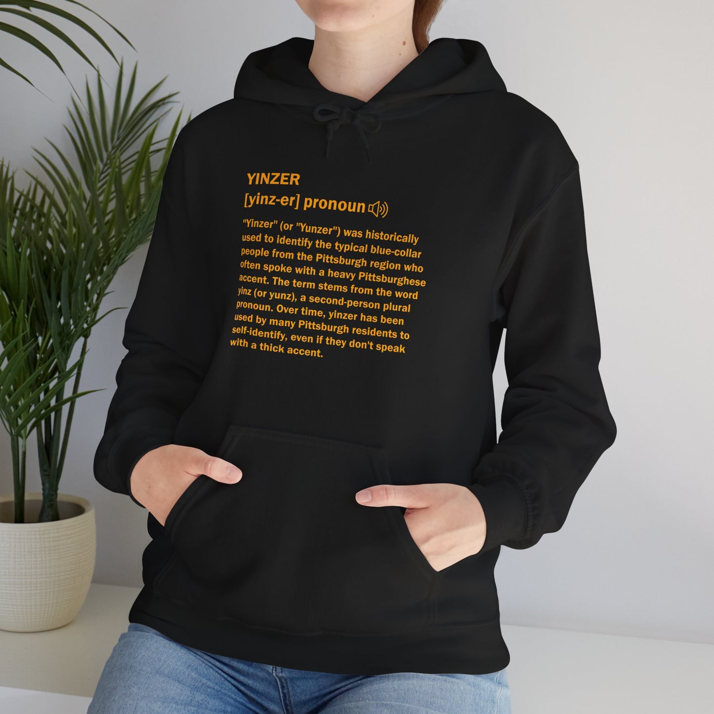Yinzer Definition Hoodie | Pittsburghese Slang Sweatshirt | PGH Steel City Pullover | Yinzer Pride Hoodie | Funny Pittsburgh Gift