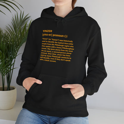 Yinzer Definition Hoodie | Pittsburghese Slang Sweatshirt | PGH Steel City Pullover | Yinzer Pride Hoodie | Funny Pittsburgh Gift