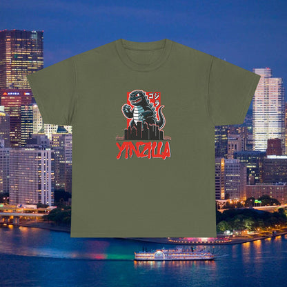 YINZILLA T-Shirt  Giant Lizard & Pittsburgh Skyline Silhouette Funny Yinzer PGH Monster Tee