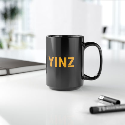 YINZ Pittsburgh Mug 15oz Black Coffee Mug | Pittsburghese Gift | Yinzer Cup | Steel City Coffee Mug | PA Pride
