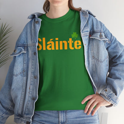 Sláinte Shamrock Pittsburgh Style T-Shirt | Yinzer Irish Pride Tee | Black & Gold Game Day Vibe Shirt | St Patricks Day Pittsburgh Gift