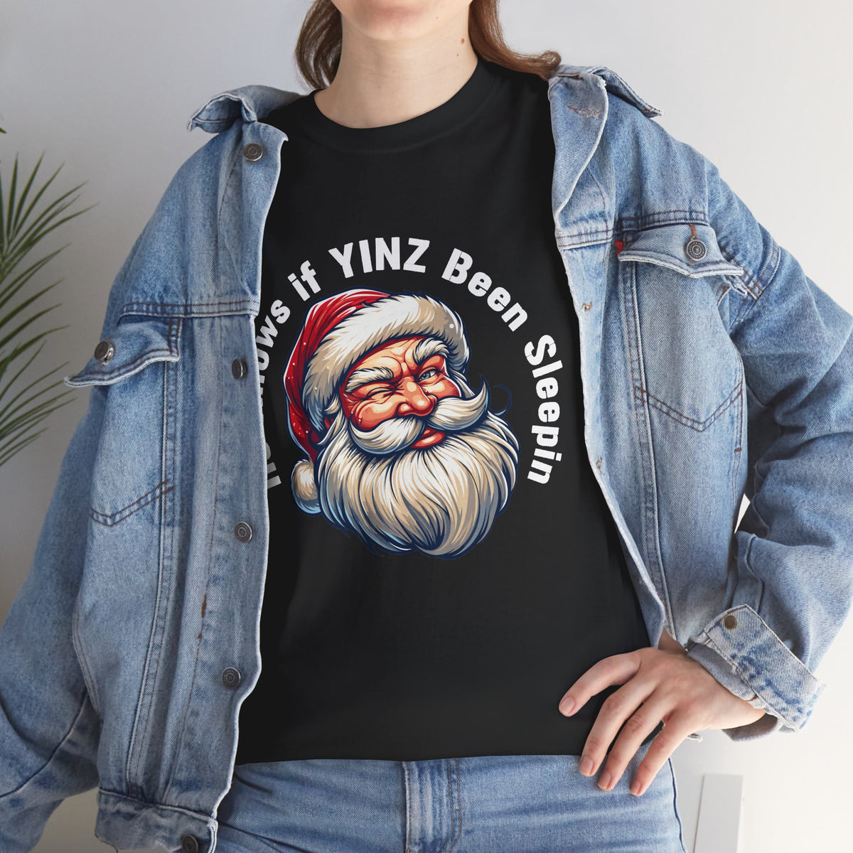 He Knows If Yinz Been Sleepin T-Shirt, Funny Pittsburgh Christmas Shirt, Santa Yinzer Tee, Pittsburghese Holiday Gift