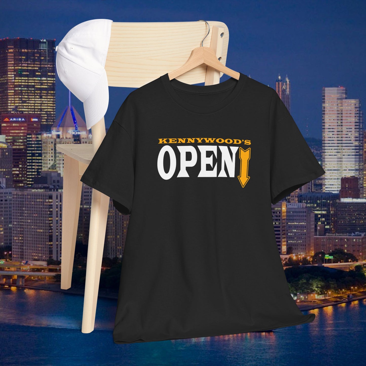 Kennywoods Open Shirt | Funny Pittsburghese Tee | Yinzer Slang Zippers Down Joke | Pittsburgh Humor