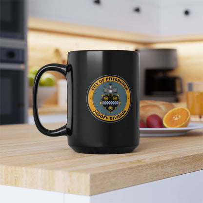 Jagoff Division 15oz Coffee Mug City of Pittsburgh Emblem Coffee Cup | Funny Pittsburgh Mug | Yinzer Gift | Steel City
