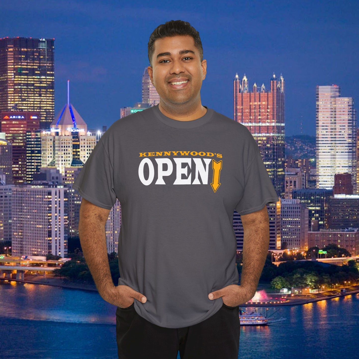 Kennywoods Open Shirt | Funny Pittsburghese Tee | Yinzer Slang Zippers Down Joke | Pittsburgh Humor