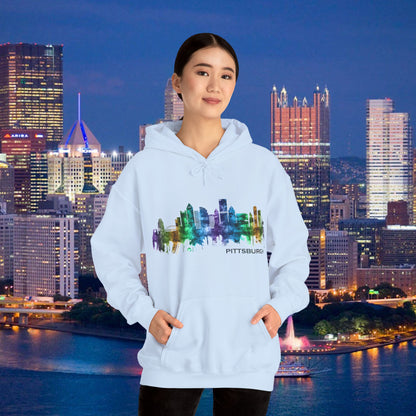 Pittsburgh Skyline Hoodie Stylized Steel City Graphic | PGH Pullover Sweatshirt | Pittsburgh Pride | Pennsylvania Gift