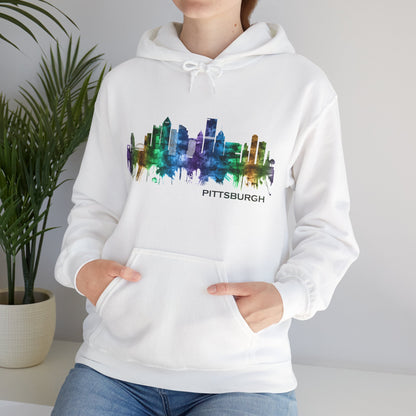 Pittsburgh Skyline Hoodie Stylized Steel City Graphic | PGH Pullover Sweatshirt | Pittsburgh Pride | Pennsylvania Gift